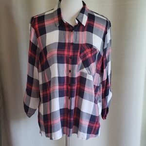 Q & A Flannel Shirt Size L